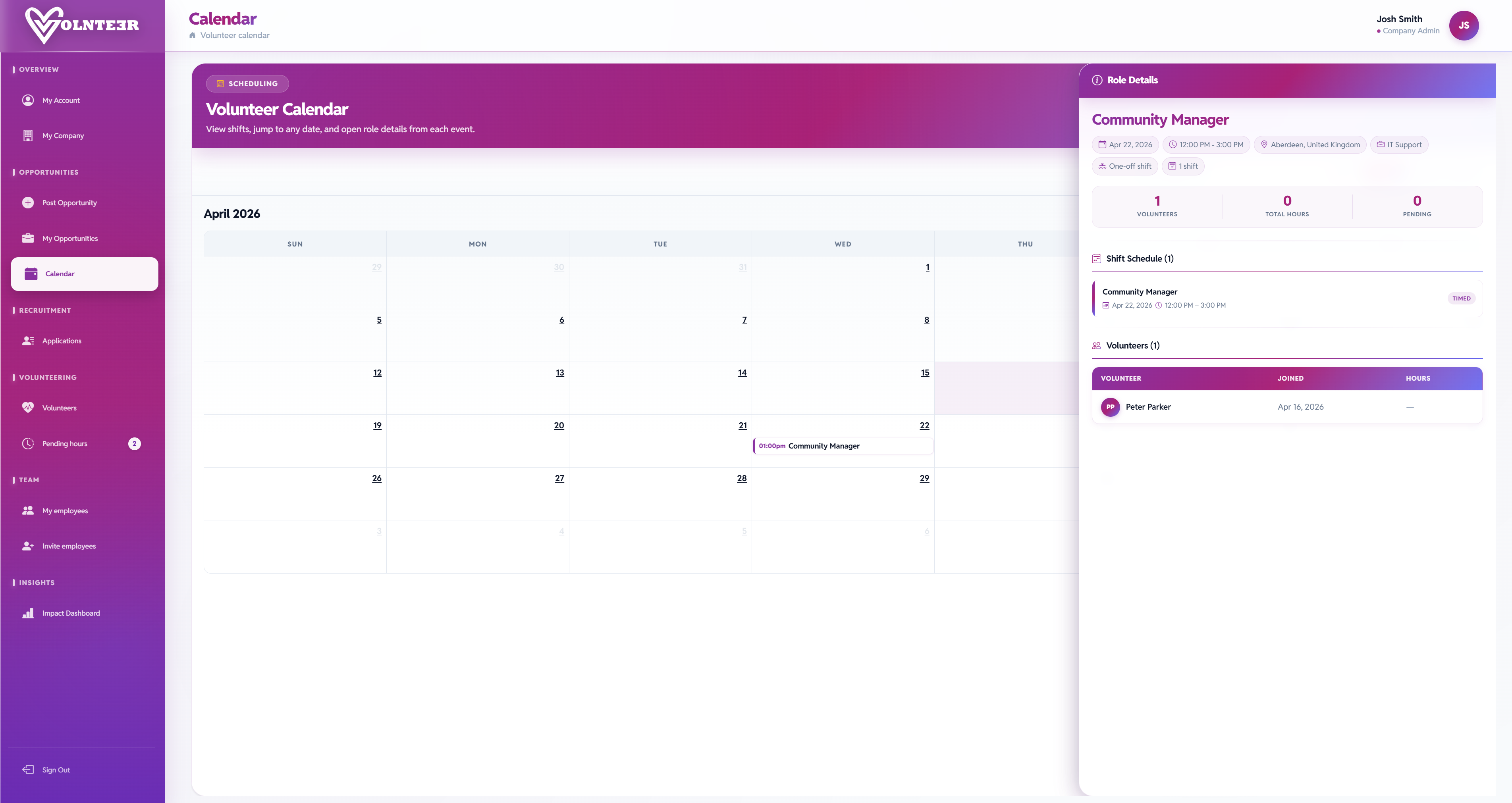 Master Calendar — product screenshot