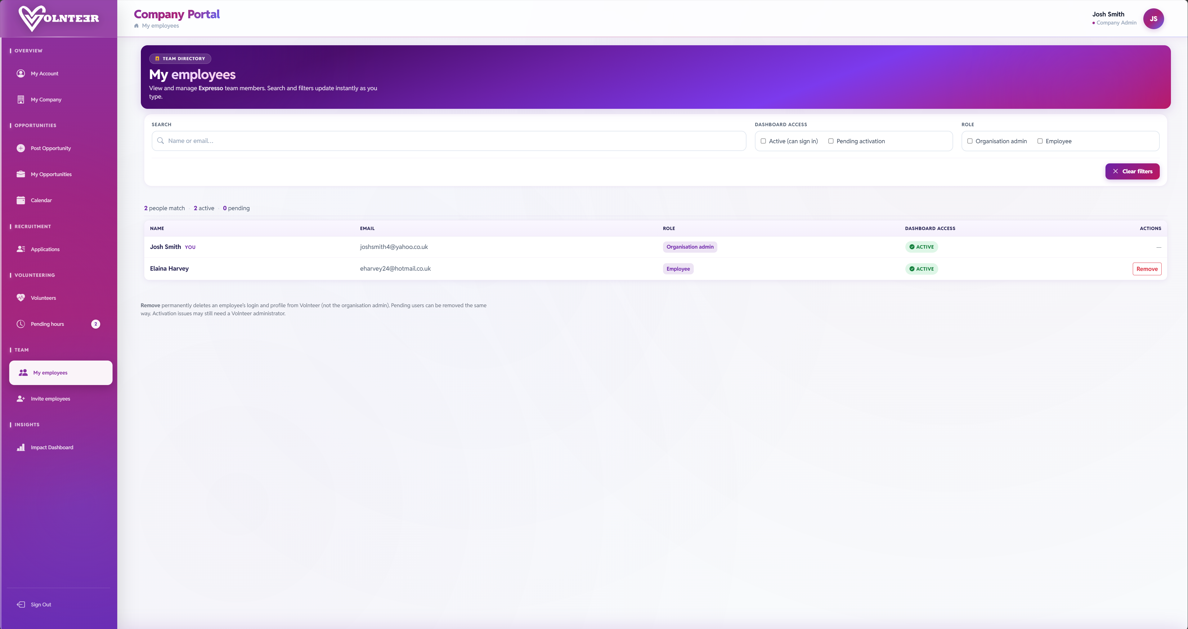 Team Governance — product screenshot