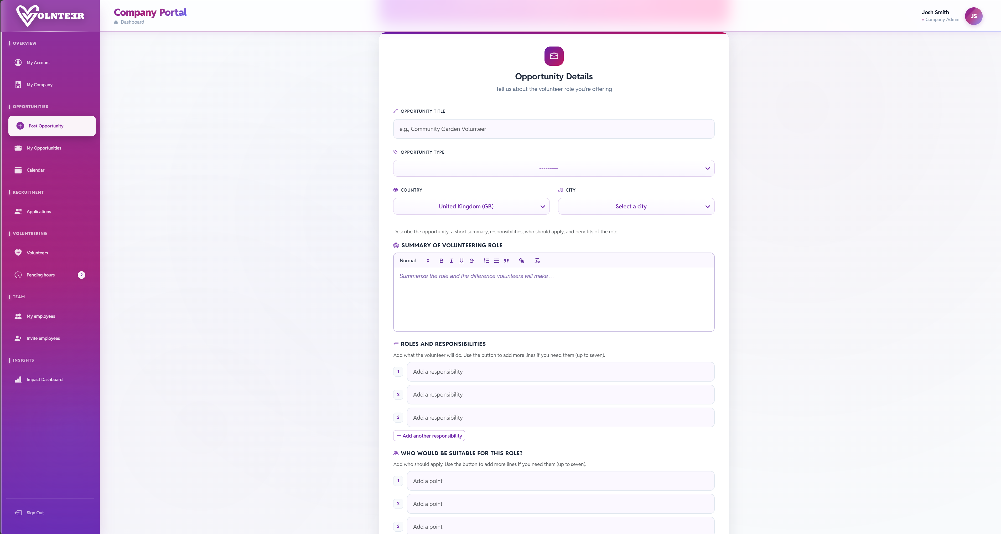 Opportunity Publication — product screenshot